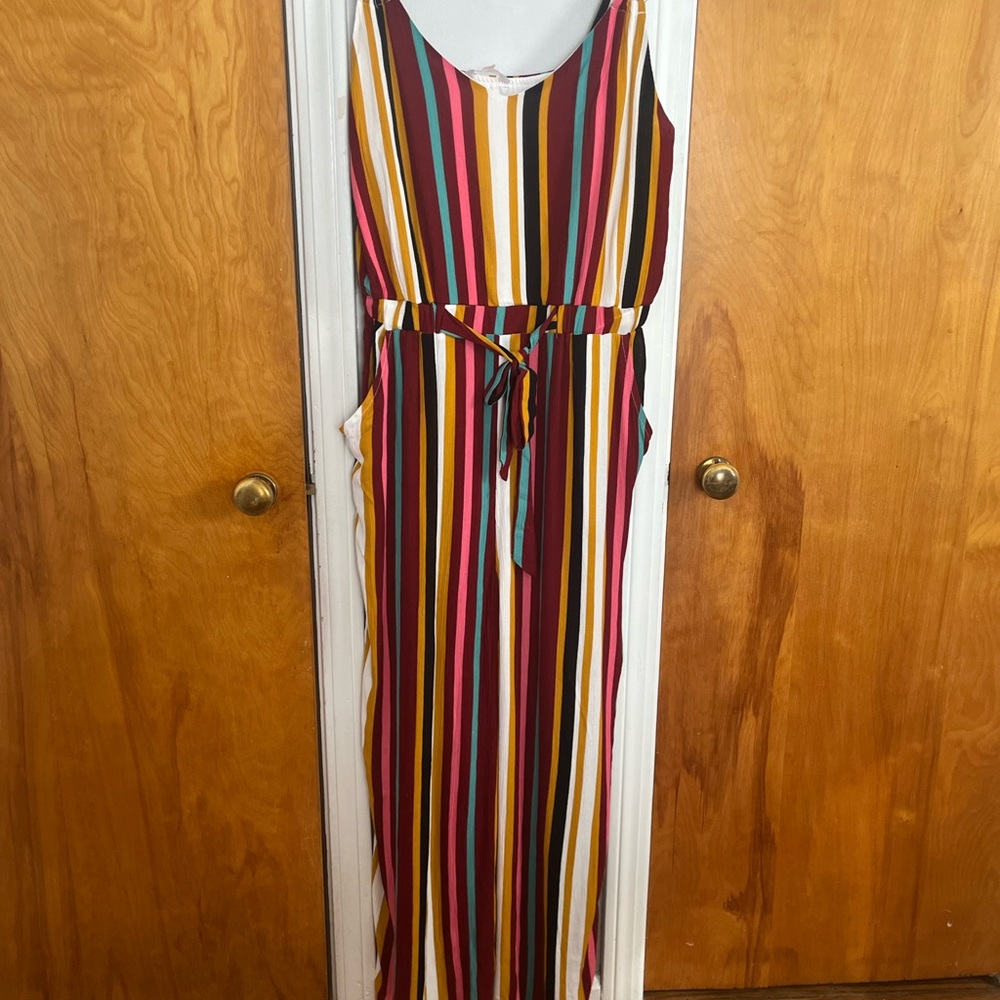 Multicolor Striped Sleeveless Romper